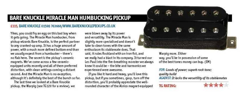 Miracle Man Review Total Guitar Bare Knuckle